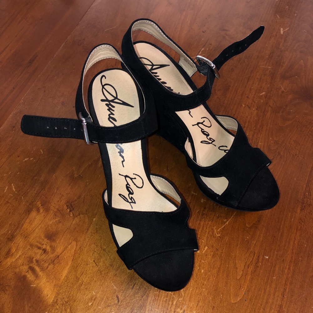 American Rag Black Wedges